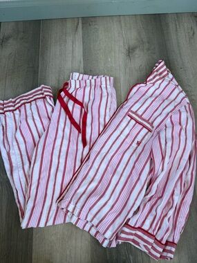 Victoria's Secret Red & White Striped Pajama Set small